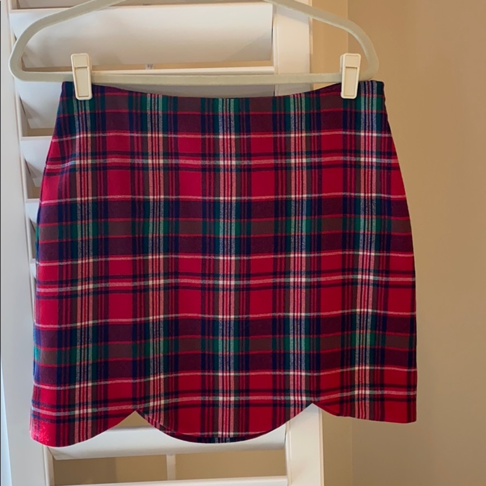 Vineyard Vines Plaid Scalloped Skirt